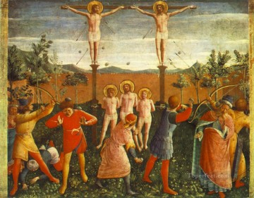  angel - San Cosme y San Damián crucificados y apedreados Renacimiento Fra Angelico